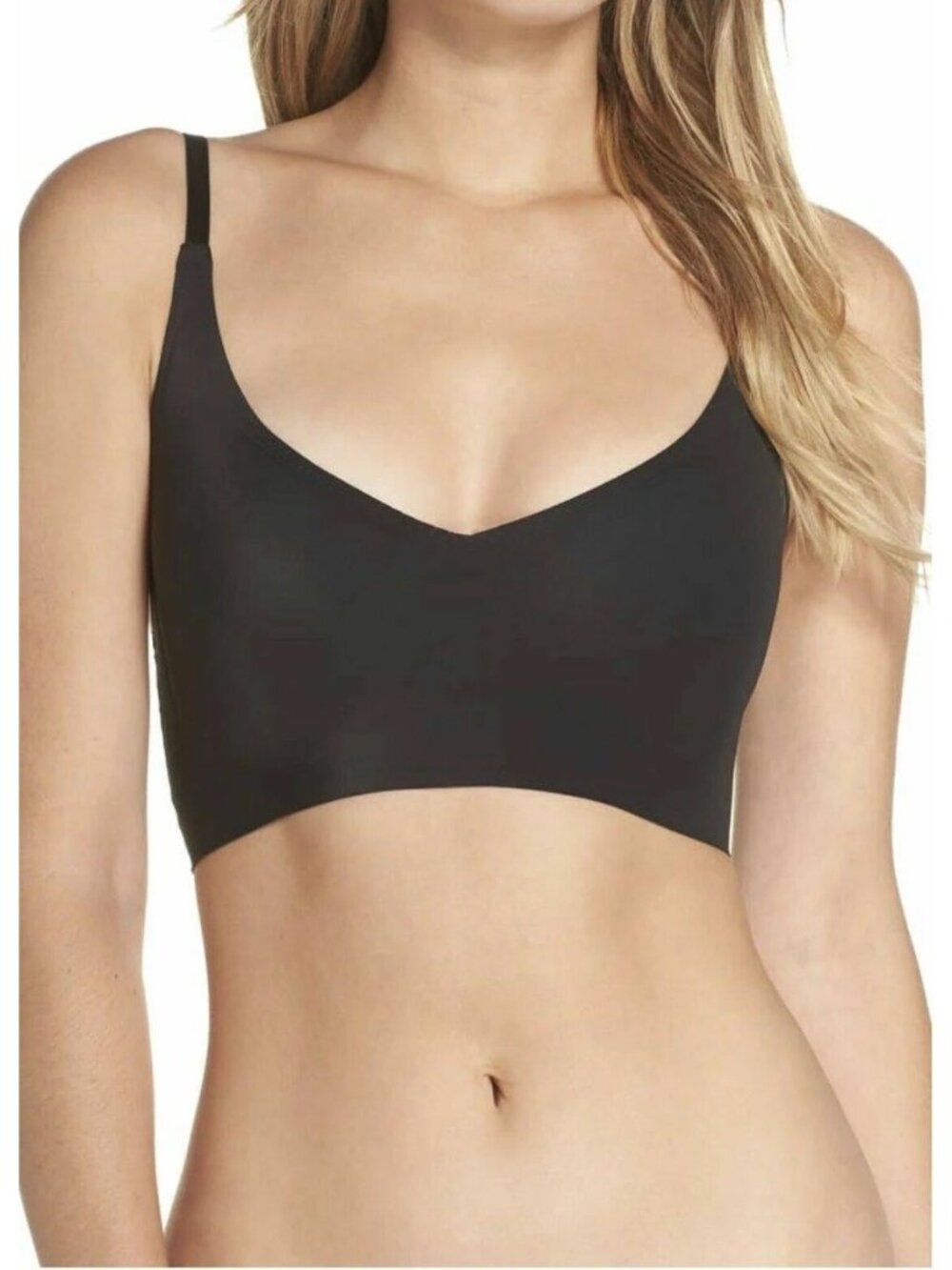 True Body Ribbed Triangle Convertible Strap Bra Black Size Medium (M)